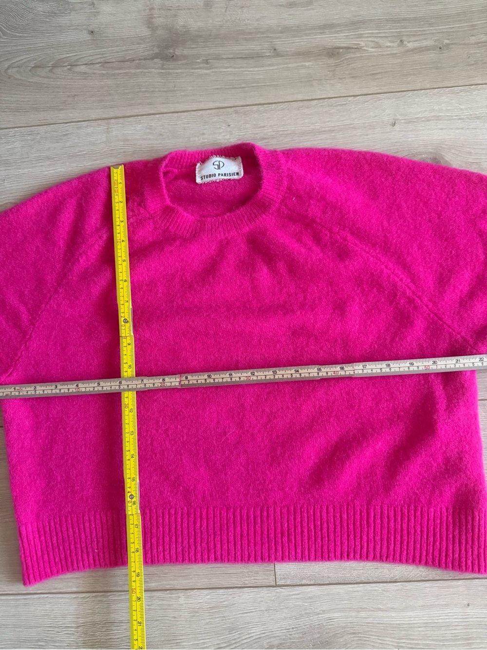 Women's Crewneck Sweater in Vivid Pink